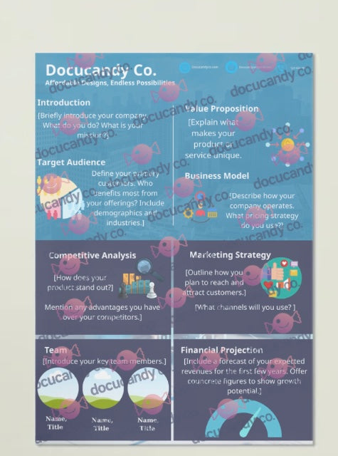 One-Page Business Pitch Template