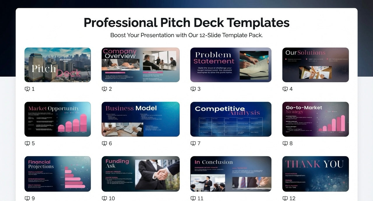 Professional Pitch Deck Templates - Boost Your Presentation